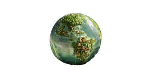 Stylized Esg Globe Vinyl Car Decal Sticker – Waterproof & UV-Resistant 2.72"