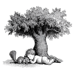 Sleeping Under Tree Vinyl Car Decal Sticker – Waterproof & UV-Resistant 3.4133333333333336"