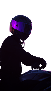 Mysterious Biker Silhouette Vinyl Car Decal Sticker – Waterproof & UV-Resistant 9.706666666666667"