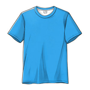 Blue T-Shirt Vinyl Car Decal Sticker – Waterproof & UV-Resistant 6.826666666666667"