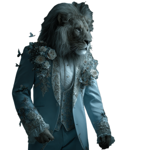 Lion Man Portrait Vinyl Car Decal Sticker – Waterproof & UV-Resistant 3.4133333333333336"