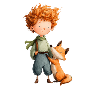 Boy And Fox Cub Vinyl Car Decal Sticker – Waterproof & UV-Resistant 3.4133333333333336"