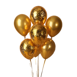 Gold Foiled Balloon Vinyl Car Decal Sticker – Waterproof & UV-Resistant 3.4133333333333336"