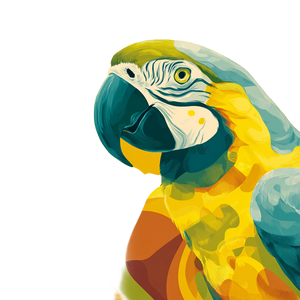 Psychedelic Parrot Vinyl Car Decal Sticker – Waterproof & UV-Resistant 6.826666666666667"
