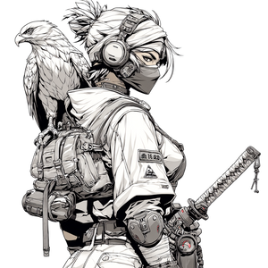 Cyberpunk Ninja Samurai V2 Vinyl Car Decal Sticker – Waterproof & UV-Resistant 6.826666666666667"