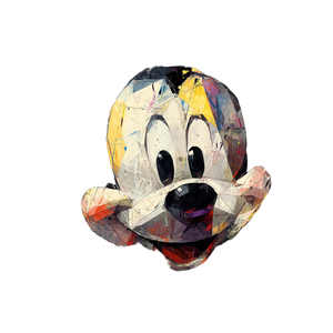 Geometric Mickey Art Vinyl Car Decal Sticker – Waterproof & UV-Resistant 3.4133333333333336"