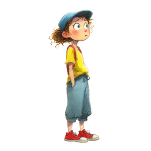 Adorable Nervous Girl Vinyl Car Decal Sticker – Waterproof & UV-Resistant 3.4133333333333336"