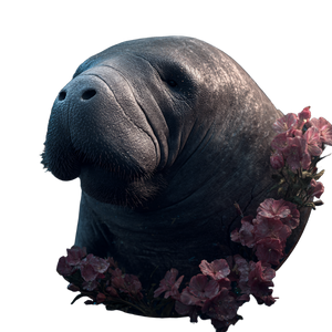 Manatee Emblem Vinyl Car Decal Sticker – Waterproof & UV-Resistant 6.826666666666667"