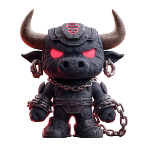 Cyber Bull Warrior Vinyl Car Decal Sticker – Waterproof & UV-Resistant 3.4133333333333336"