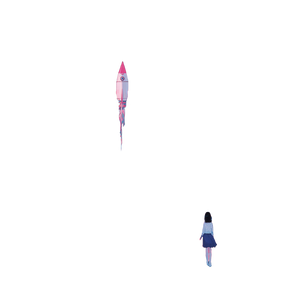 Girl And Rocket Vinyl Car Decal Sticker – Waterproof & UV-Resistant 6.826666666666667"