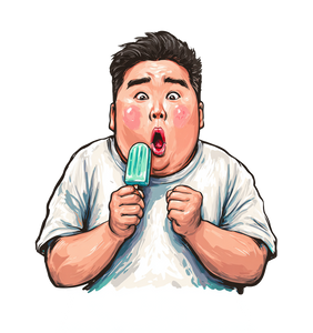 Chubby Asian Man V2 Vinyl Car Decal Sticker – Waterproof & UV-Resistant 3.6266666666666665"