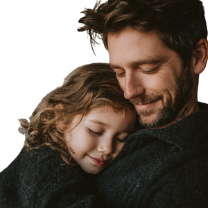 Father-Daughter Hug V4 Vinyl Car Decal Sticker – Waterproof & UV-Resistant 3.4133333333333336"