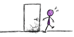 Purple Stick Figure Vinyl Car Decal Sticker – Waterproof & UV-Resistant 5.12"