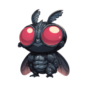 Chibi Mothman Vinyl Car Decal Sticker – Waterproof & UV-Resistant 3.4133333333333336"
