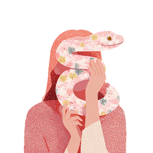 Woman With Pink Snake Vinyl Car Decal Sticker – Waterproof & UV-Resistant 3.4133333333333336" Woman With Pink Snake Vinyl Car Decal Sticker – Waterproof & UV-Resistant 3.4133333333333336"