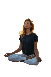 Meditating Woman Sunset V2 Vinyl Car Decal Sticker – Waterproof & UV-Resistant 4.4