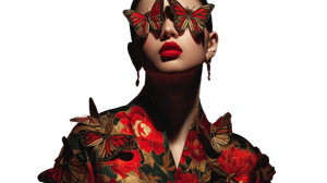 Glamorous Kimono Portrait Vinyl Car Decal Sticker – Waterproof & UV-Resistant 2.72"