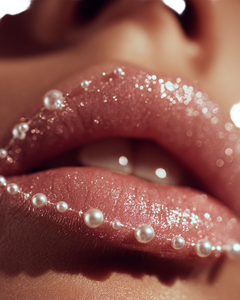 Pearl-Adorned Lips Vinyl Car Decal Sticker – Waterproof & UV-Resistant 4.0"