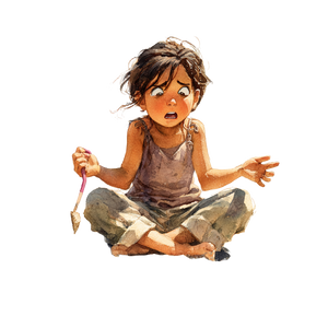 Crying Girl Beach Vinyl Car Decal Sticker – Waterproof & UV-Resistant 3.4133333333333336"