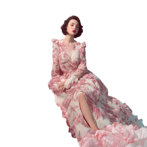 Elegant Floral Dress V3 Vinyl Car Decal Sticker – Waterproof & UV-Resistant 3.4133333333333336"