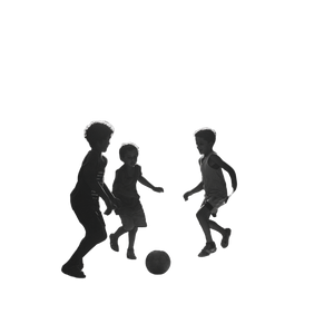 Kids Playing Football Vinyl Car Decal Sticker – Waterproof & UV-Resistant 3.4133333333333336"