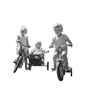 Children On Bikes Vinyl Car Decal Sticker – Waterproof & UV-Resistant 3.4133333333333336"