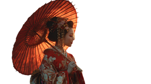 Geisha With Katana V4 Vinyl Car Decal Sticker – Waterproof & UV-Resistant 2.72"
