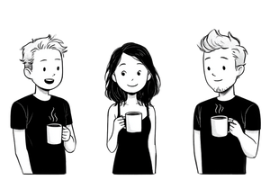 Coffee Sharing Moments Vinyl Car Decal Sticker – Waterproof & UV-Resistant 2.986666666666667"