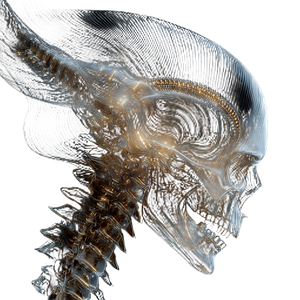 Giger Skull Art V2 Vinyl Car Decal Sticker – Waterproof & UV-Resistant 3.4133333333333336"
