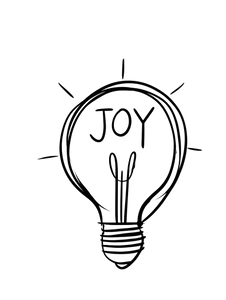 Joy Light Bulb Vinyl Car Decal Sticker – Waterproof & UV-Resistant 8.213333333333333"