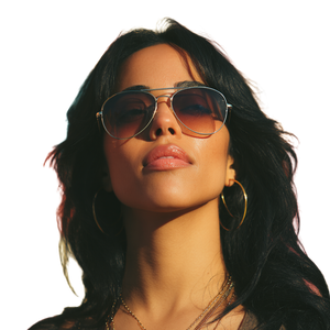Confident Latina Aviator Vinyl Car Decal Sticker – Waterproof & UV-Resistant 3.4133333333333336"