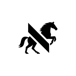 N Horse Logo Vinyl Car Decal Sticker – Waterproof & UV-Resistant 6.826666666666667"