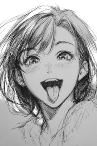 Anime Girl Sketch V12 Vinyl Car Decal Sticker – Waterproof & UV-Resistant 4.4