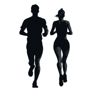 Silhouette Runners Vinyl Car Decal Sticker – Waterproof & UV-Resistant 6.826666666666667"