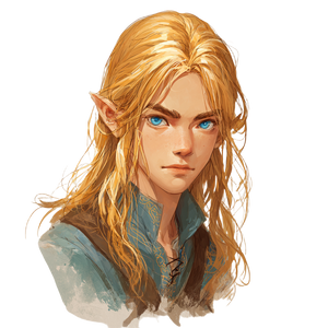 Golden-Haired Elf Wizard Vinyl Car Decal Sticker – Waterproof & UV-Resistant 3.4133333333333336"