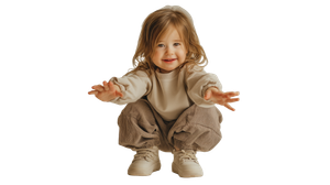 Smiling Toddler Girl V4 Vinyl Car Decal Sticker – Waterproof & UV-Resistant 2.72"