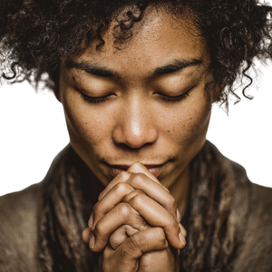 Praying Woman V23 Vinyl Car Decal Sticker – Waterproof & UV-Resistant 3.4133333333333336"