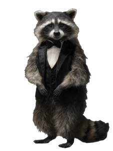 Tuxedo Raccoon V2 Vinyl Car Decal Sticker – Waterproof & UV-Resistant 8.213333333333333"