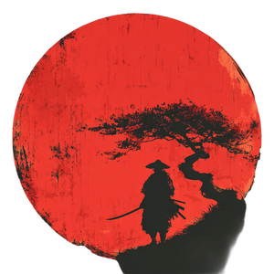 Vintage Samurai Silhouette Vinyl Car Decal Sticker – Waterproof & UV-Resistant 3.4133333333333336"