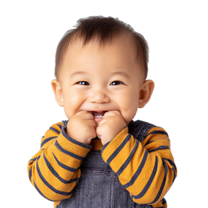 Chubby Toddler Smiling Vinyl Car Decal Sticker – Waterproof & UV-Resistant 3.4133333333333336"