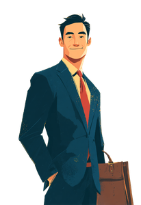 Kazakh Businessman Portrait Vinyl Car Decal Sticker – Waterproof & UV-Resistant 4.426666666666667"