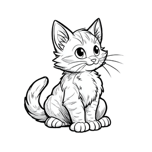 Baby Cat Coloring V2 Vinyl Car Decal Sticker – Waterproof & UV-Resistant 6.826666666666667"