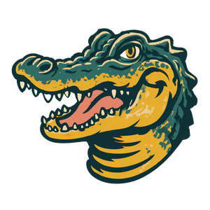Alligator Head Mascot Vinyl Car Decal Sticker – Waterproof & UV-Resistant 3.4133333333333336"