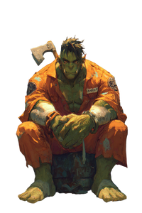 Half-Orc Prisoner Vinyl Car Decal Sticker – Waterproof & UV-Resistant 8.96"