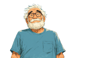 Grandfather Illustration Vinyl Car Decal Sticker – Waterproof & UV-Resistant 2.986666666666667" Grandfather Illustration Vinyl Car Decal Sticker – Waterproof & UV-Resistant 2.986666666666667"