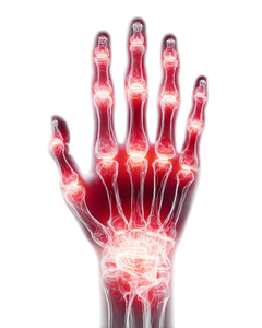 Glowing Arthritis Hand Vinyl Car Decal Sticker – Waterproof & UV-Resistant 8.0"