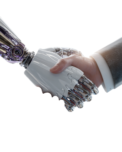 Ai-Human Handshake V4 Vinyl Car Decal Sticker – Waterproof & UV-Resistant 4.0"
