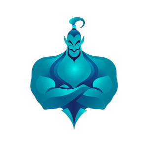 Aladdin Genie Logo Vinyl Car Decal Sticker – Waterproof & UV-Resistant 6.826666666666667"