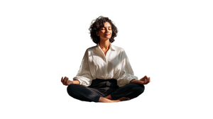 Meditating Professional Woman Vinyl Car Decal Sticker – Waterproof & UV-Resistant 5.4