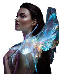 Golden-Eyed Angel Vinyl Car Decal Sticker – Waterproof & UV-Resistant 4.0"